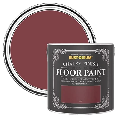 Image of Rust Oleum Red Scratch Resistant Floor Paint in Matt Finish Soho 2.5L