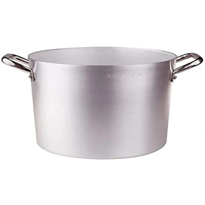 Image of Pentole Agnelli Aluminium Inbox Stockpot with 2 Handles, Diameter 46 Cm, Silver, cm