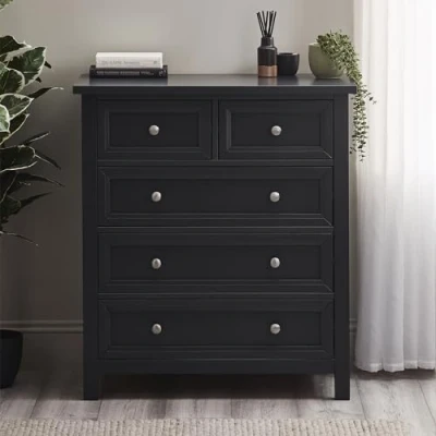 Image of Julian Bowen Maine 3+2 Drawer Chest, Anthracite, Engineered Wood, One Size