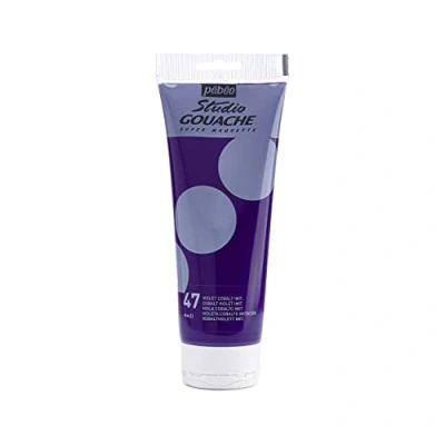Image of PEBEO 270 047 220 ml Studio Gouache, Cobalt Violet Imitation, Blue
