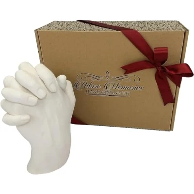 Image of Adore Memories Adult Holding Hands Casting Kit Keepsake Memory kit, 3D Handprint Casting, Couple Hand