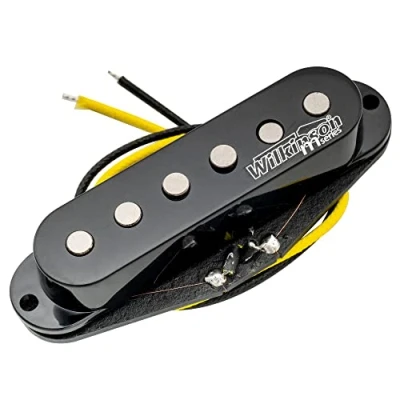 Image of Wilkinson Vintage 60&#039;s Staggered Alnico 5 Single Coil Middle Pickup for Strat Style Electric Guitar, Black