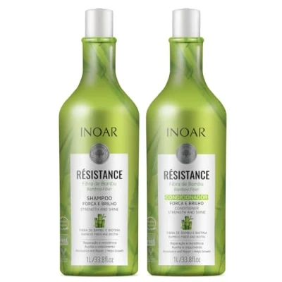 Image of Inoar Resistance Bambu Shampoo + Conditioner Hair Repair Kit 1L