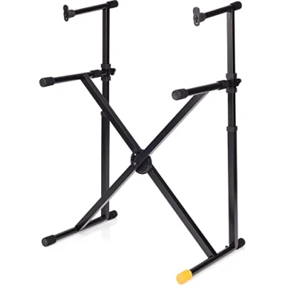 Image of Hercules KS210B EZ Lok Double Tier X Stand,Black