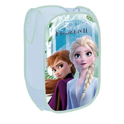 Image of Superdiver Disney Pop Up Laundry Basket Toy Box Storage Clothes for Children 23x14x14 inches (Frozen 2)