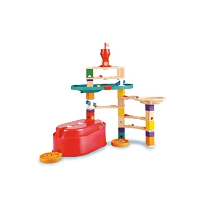 Image of Hape Quadrilla Stack Track Bucket Set (E6027), Multi colou