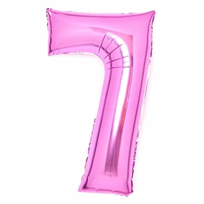 Image of Amscan 9913110 Large Number Pink 7