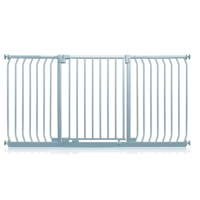 Image of Safetots Elite Pressure Safety Gate, 170cm 179cm, Matt Grey, Fit Stair Baby Gate for Doors Hallways and Spaces, Barrier, Easy Installation