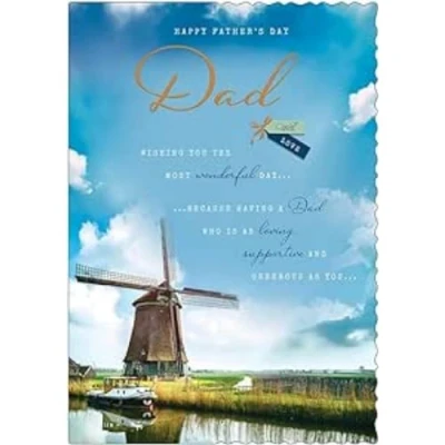 Image of Father&#039;s Day Card, Dad with Love 10 x 7 inches Avant Garde Studios