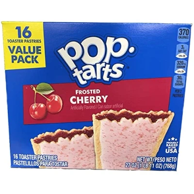 Image of Kellogg&#039;s, Pop Tarts, Frosted Cherry, 16 Count, 32oz Box (Pack of 2) by Tarts