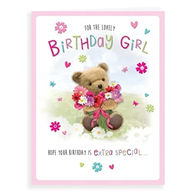 Image of Regal Publishing Cute Birthday Card Flowers 8 x 6 inches