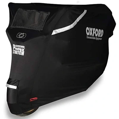 Image of Oxford protex premium stretch fit, outdoor motorcycle cover, black