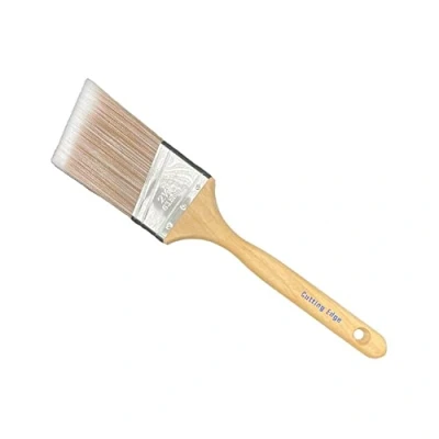 Image of Cutting Edge Premium Quality SRT Synthetic Filament Paint Brush 2.5&quot; Angled Wooden Ergonomic Grip Beavertail Handle Suitable for All Paints, No Breaking In Required (2.5&quot; / 63mm Angled)