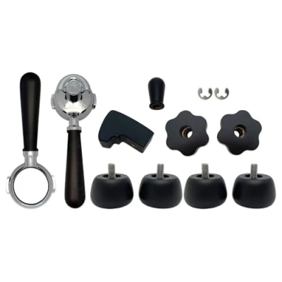 Image of LELIT Upgrade Kit for Bianca Pl162T Coffee Machine Black Walnut Handles &amp; Knobs