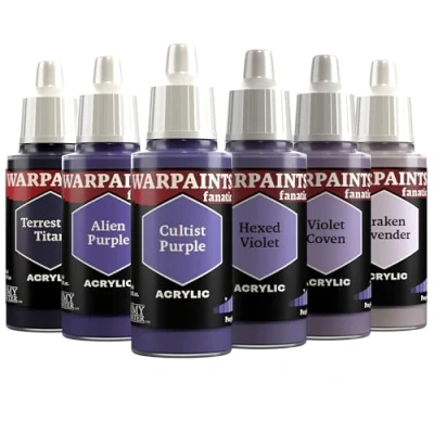 Image of The Army Painter, Warpaints Fanatic Flexible Triad: Purples, 6 x 18 ml acrylic paints Miniature quality hobby paint for Dungeons and Dragons (DnD) &amp; Warhammer Miniatures