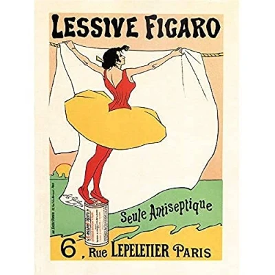 Image of Wee Blue Coo Figaro Washing Powder Soap Paris France Unframed Wall Art Print Poster Home Decor Premium