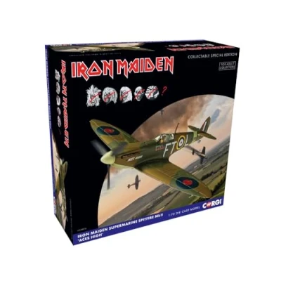 Image of Corgi Aviation CC39215 Iron Maiden Supermarine Spitfire MKII &#039;Aces High&#039; Military Aircraft 1:72 Scale Die Cast Model