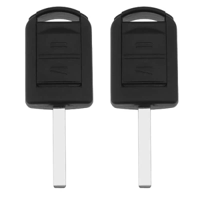 Image of OTOTEC 2PCS 2 Button Remote Key Shell Compatible with Corsa C Meriva A Tigra B Combo Replacement Fob Case Cover Housing HU100 Blade
