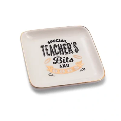 Image of Special Teacher&#039;s Bits &amp; Bobs Ceramic Trinket Tray Sentimental Gift Idea 280000011