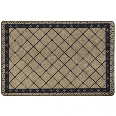 Image of JVL Elegance Door Mat 50 x 75 cm, Diamond, 01 240, Beige