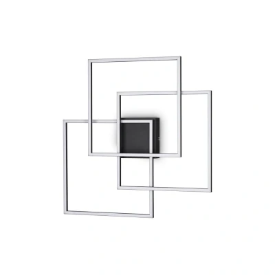 Image of Frame LED Decorative Integrated Wall Light Black, 3000K