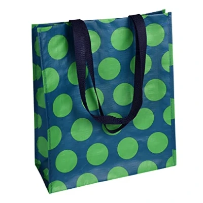 Image of Rex London Green On Blue Spotlight Reusable Shopping Bag