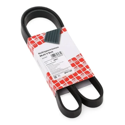 Image of 11288581628 V ribbed belt FEBI BILSTEIN 28931 1180mm 6 EPDM (ethylene propylene diene Monomer (M class) rubber) RENAULT: Duster, SEAT: Ibiza 3