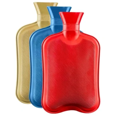 Image of ZOPPER Hot Water Bottle 2 Liter Natural Rubber Bag for Back Pain, Neck Shoulder, Period Cramps Pain Relief, Secure &amp; Leakproof Heating Pads (Any 1 Unit Random Colour Will Dispatch)