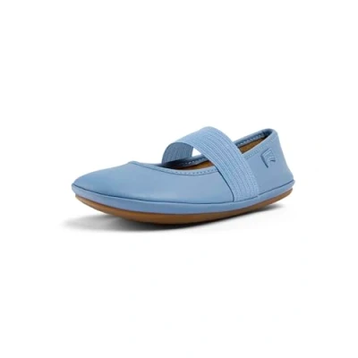 Image of Camper Right KIDS Ankle strap ballet pumps for kids, Size: 12.5K, Medium blue Leather