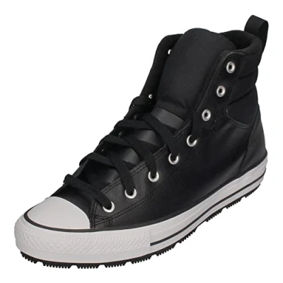 Image of Converse Chuck Taylor ALL STAR Berkshire Unisex Hightop trainers, Size: 4.5, Black/white Imitation leather/ textile