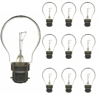 Image of GLS Light Bulb 240V 25W B22D Clear 10 Pack
