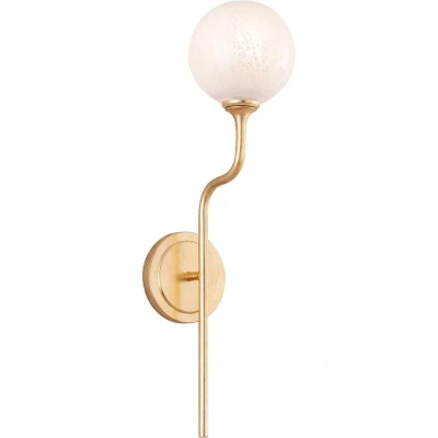 Image of Onyx 1 Light Wall Sconce Vintage Gold Leaf