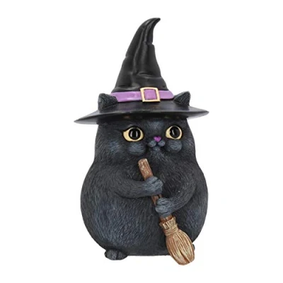 Image of Nemesis Now Lucky Black Cat Figurine 16cm, Resin