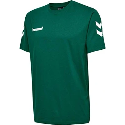 Image of hummel Men HMLGO Cotton S/S T Shirt Evergreen, Large