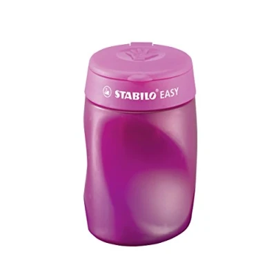 Image of STABILO Ergonomic Container Sharpener EASYsharpener 3 in 1 Left Handed Pack of Pink