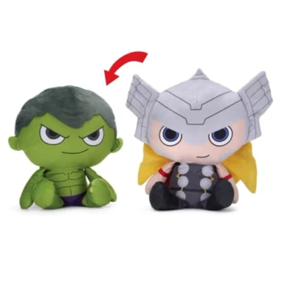 Image of Envi Avengers Marvel Reversible 10&quot;/ 25cm Plush Soft Toy (THOR/HULK)