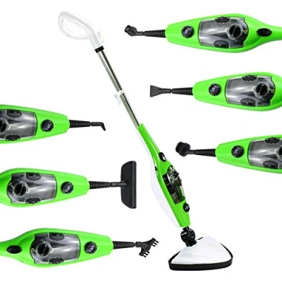Image of Steam Cleaner 2 in 1 Mop &amp; Handheld Function,Steam Carpet Floor Cleaning Machines 1300W Powerful 350ml Water Tank Non Chemical Multifunctional Including 11 Accessories