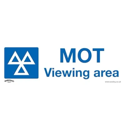Image of Worksafe Warning Safety Sign MOT Viewing Area Self Adhesive Vinyl