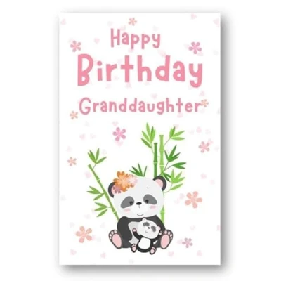 Image of Second Ave Granddaughter Cute Panda Happy Birthday Card Greetings For Her