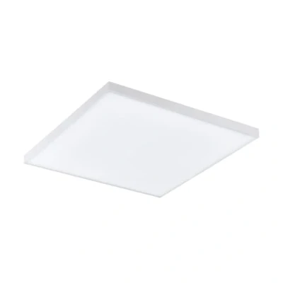 Image of Eglo LED Flush Ceiling Light Turcona CCT, dimmable Lighting with Remote Control, Colour Changing (Warm, Neutral, Cool White) Panel Made of Metal and White Plastic, 17 inches