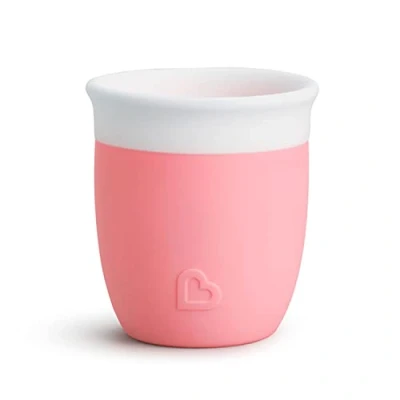Image of Munchkin C’est Silicone Open Toddler and Baby Cup for Babies Toddlers 4 Months+, Ideal Transition Sippy Suitable Free Flow weaning, 2oz/60ml, Coral