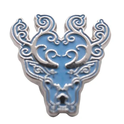 Image of Licensed Harry Potter Harry’s Patronus Glow in the Dark Pin badge made with silver metal filled enamel 3cm by