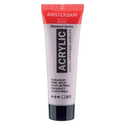 Image of Amsterdam Royal Talens Acrylic Pearl Violet Colours and Sizes Indicated 20ml