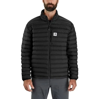 Image of Carhartt Men&#039;s Lwd Relaxed Fit Stretch Insulated Jacket Outerwear, Black, L