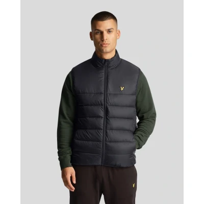 Image of Lyle &amp; Scott Wadded Gilet Jet Black XL