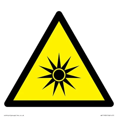 Image of W027 Warning: Optical radiation Sign 150x150mm S15