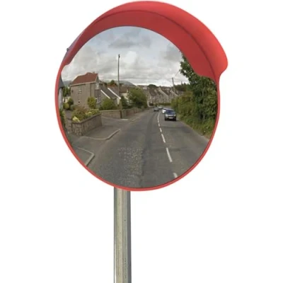 Image of Hyfive Convex Driveway Mirror Safety 45cm Road Blindspot Garage 18&quot; for Traffic Accident Black Spots and Blind Corners