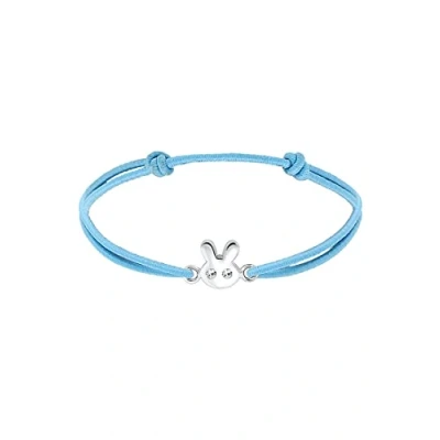 Image of Elli Bracelet Children Adjustable Rabbit Crystals 925 Sterling Silver