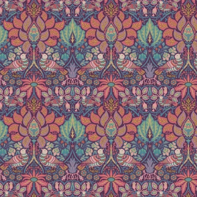 Image of William Morris at Home Wallpaper Dove &amp; Rose 140478