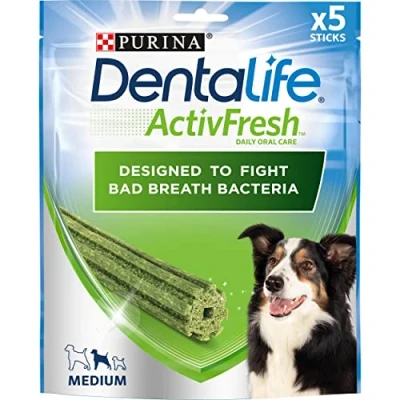 Image of DENTALIFE ActivFresh Medium Dental Chicken Dog Chews 5 Sticks (Pack of 6)